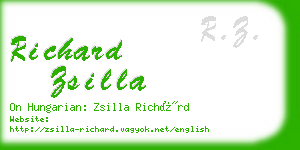 richard zsilla business card